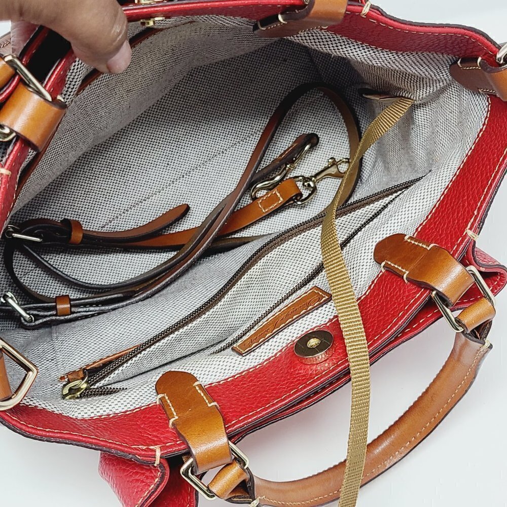 Dooney & Bourke | Women's Vintage Red Pebble Grain Brenna Bag (One Size) - Picture 4 of 16